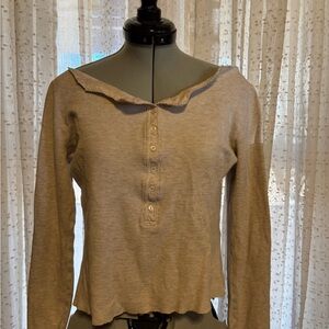 Eddie Bauer Beige Button-Down Shirt